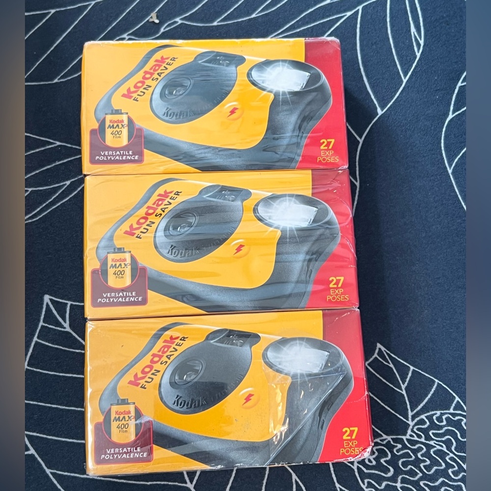 Three pack Kodak
FunSaver Single Use Camera - 27 Exposures each camera